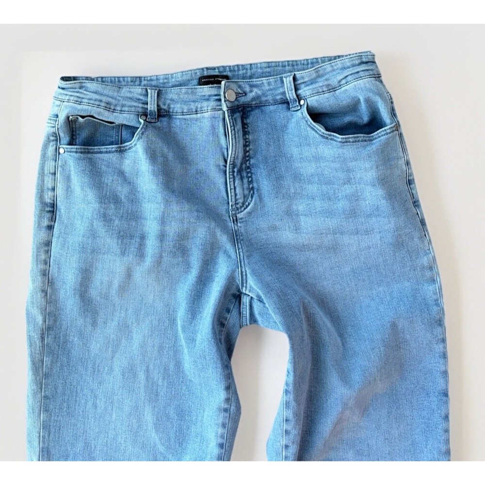 Universal Standard High Rise Straight Crop Jeans Size 16 Stretch - Picture 3 of 7